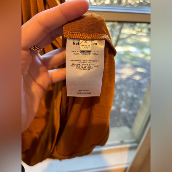 NWT Reformation Cameilla Knit Dress in the color Panela (burnt orange) - Picture 3 of 5